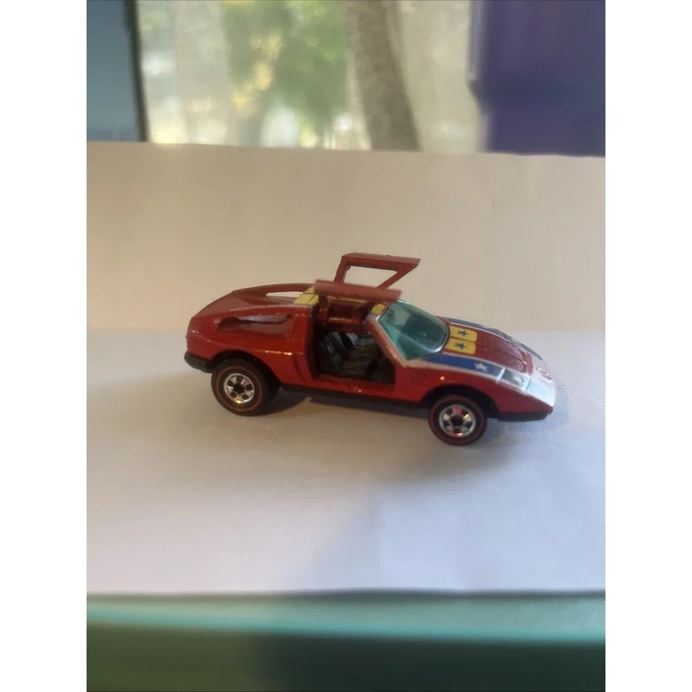 Vintage Hot Wheels Mercedes Benz C-111 Red w/ Working Gull Wing Doors - Made HK